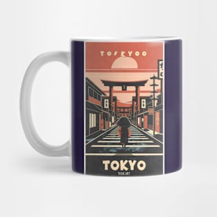 Vintage temple in Tokyo Japan Mug